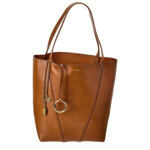 Chloé Spin Leather Tote, Brown